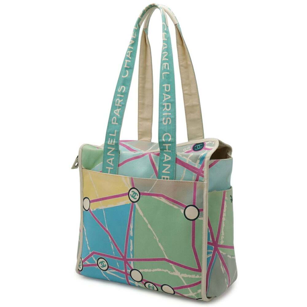 CHANEL Blue Canvas Shoulder Bag - Picture 3 of 10